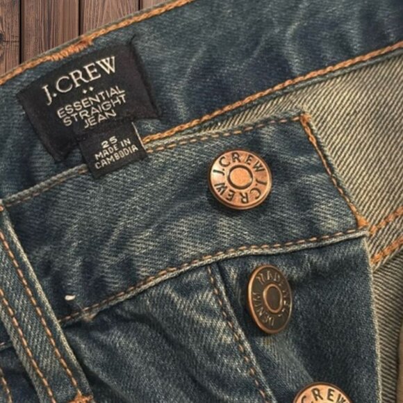 J. Crew Essential Straight Blue Jeans - Picture 3 of 7
